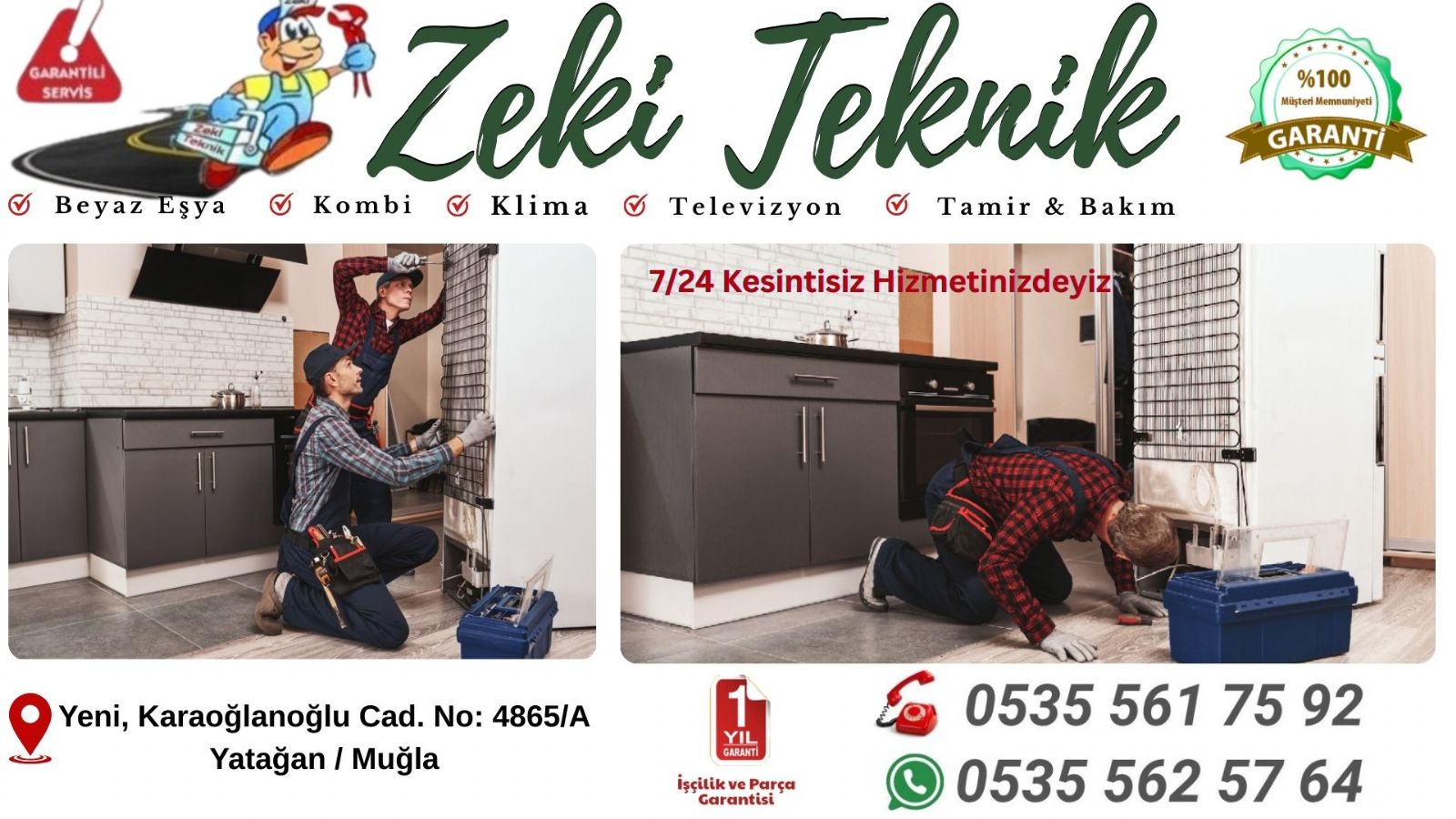Yatağan Buzdolabı Servisi